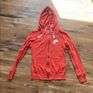 Nike Red Zip-Up Hoodie